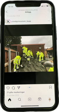 Skärmdump av instagramkonto
