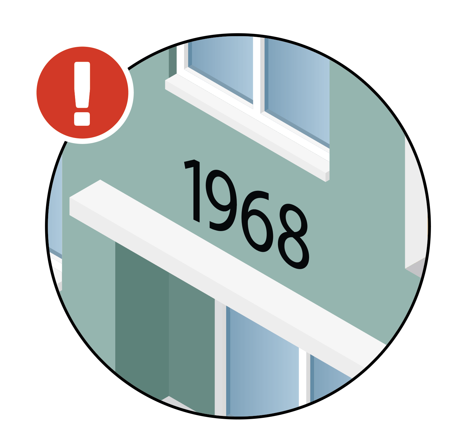 Hus med årtalet 1968