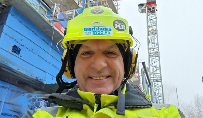 Janis Zaharans, träarbetare och ställningsbyggare, skyddsombud