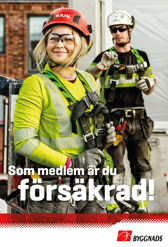 Två byggnadsarbetare.