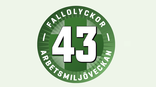 Bild på en grön logga med texten "Fallolyckor"