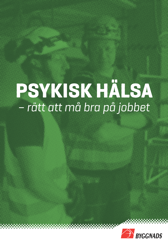 Grön bakgrund och vit text.