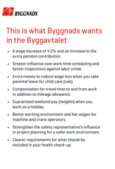 Svart och röd text.