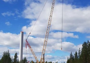 Bild på himmel och kran.