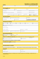 Gul bakgrund och vita textfält.