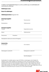 Ledighetsansökan studier