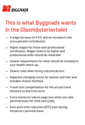 Svart och röd text.