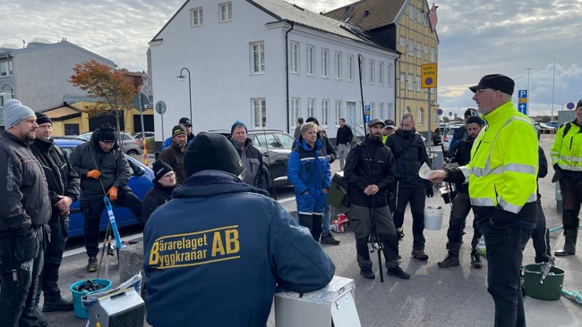 Fisketur som anordnades av Krets Helsingborg. Ordförande Jonas Sjöberg mötte upp vid kajen och snackade fackliga frågor.