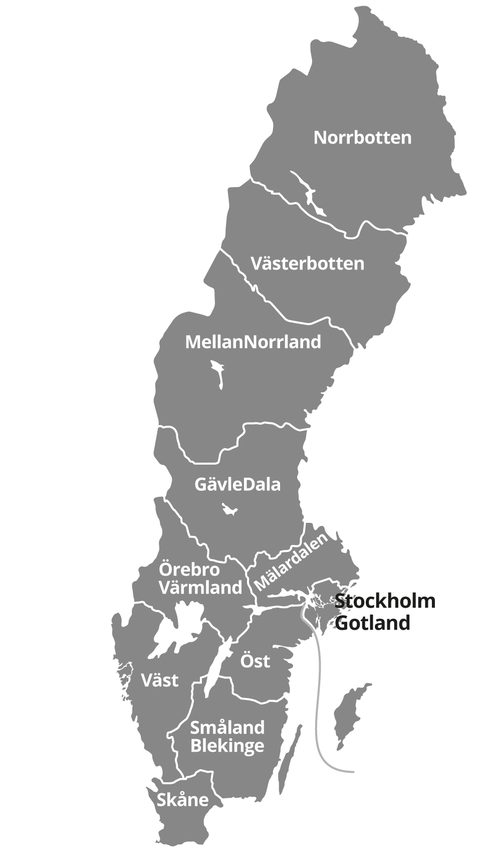 Regioner I Sverige Karta | Sverigekarta