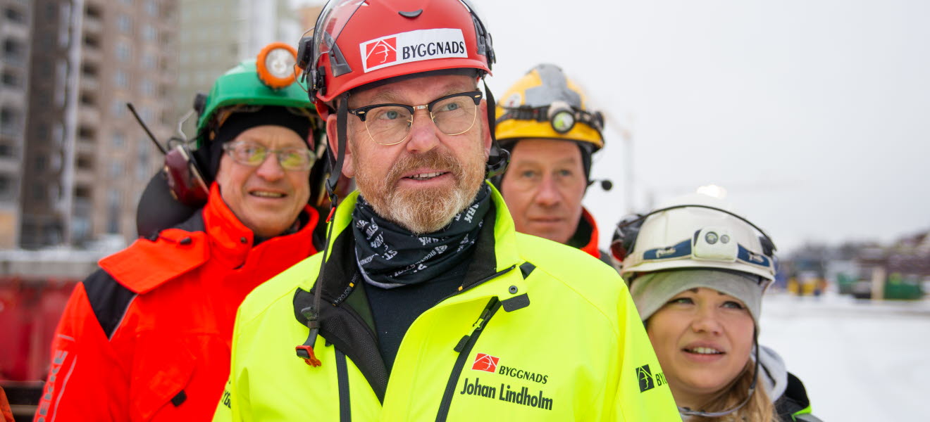Byggnadsarbetare och Byggnads ordförande Johan Lindholm.
